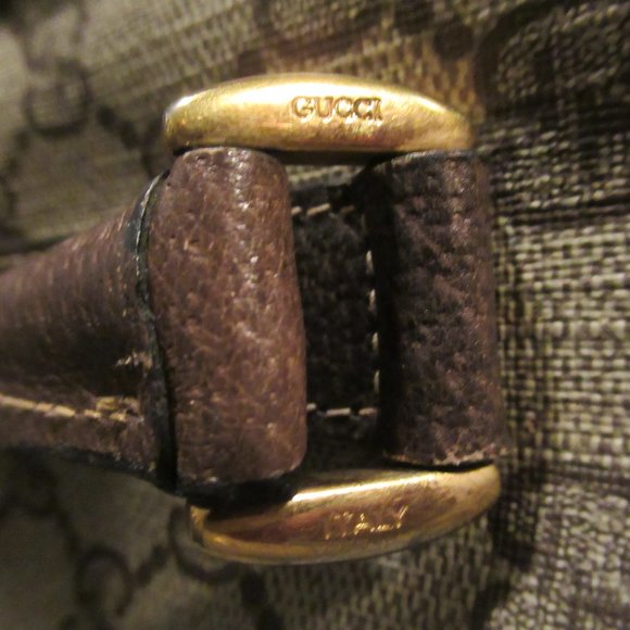 Gucci Beige and Brown Shoulder Bag with Red and Green Stripe - Picture 11 of 11